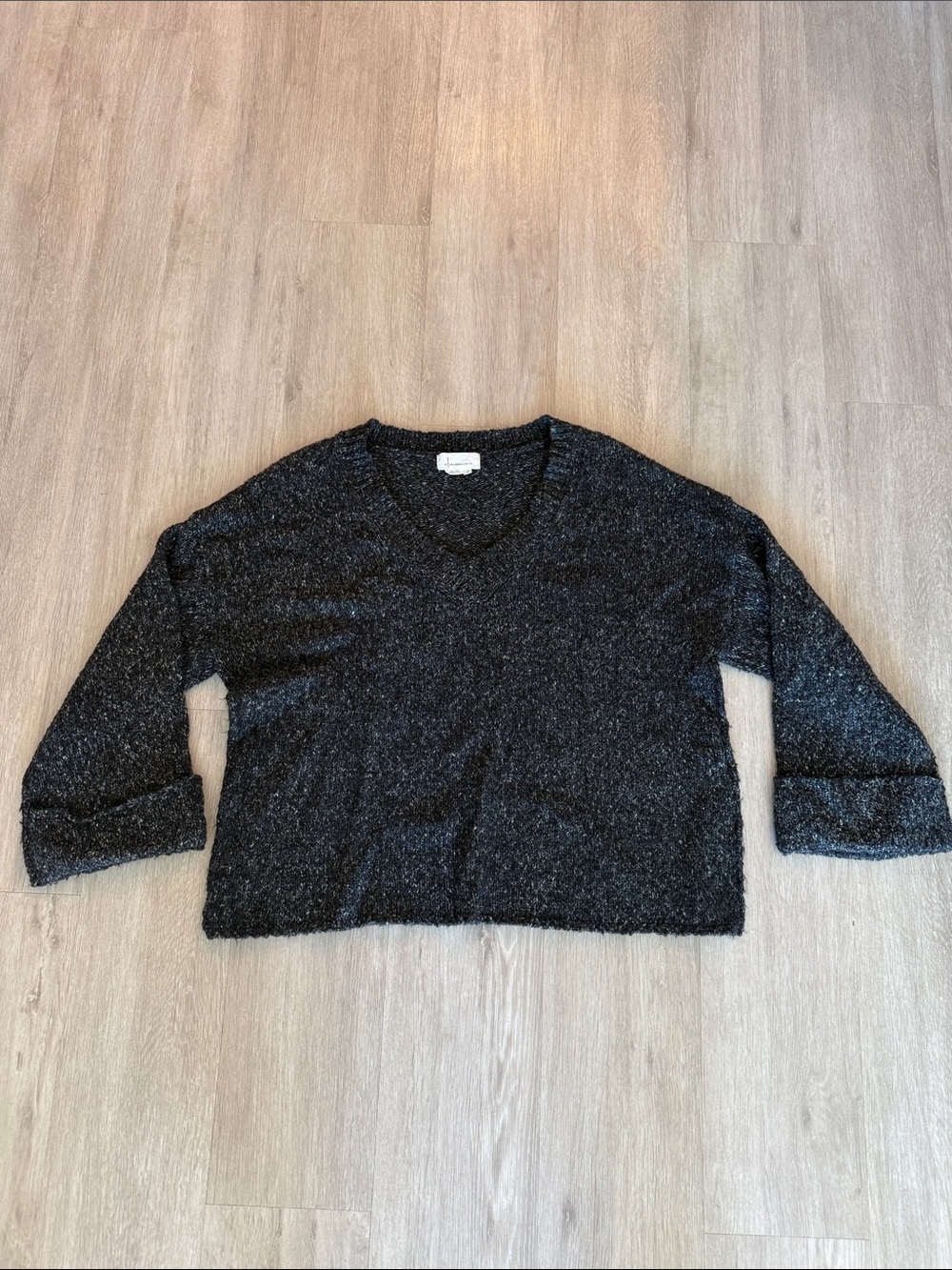 Anthropologie Oversized Grey Wool Sweater Small